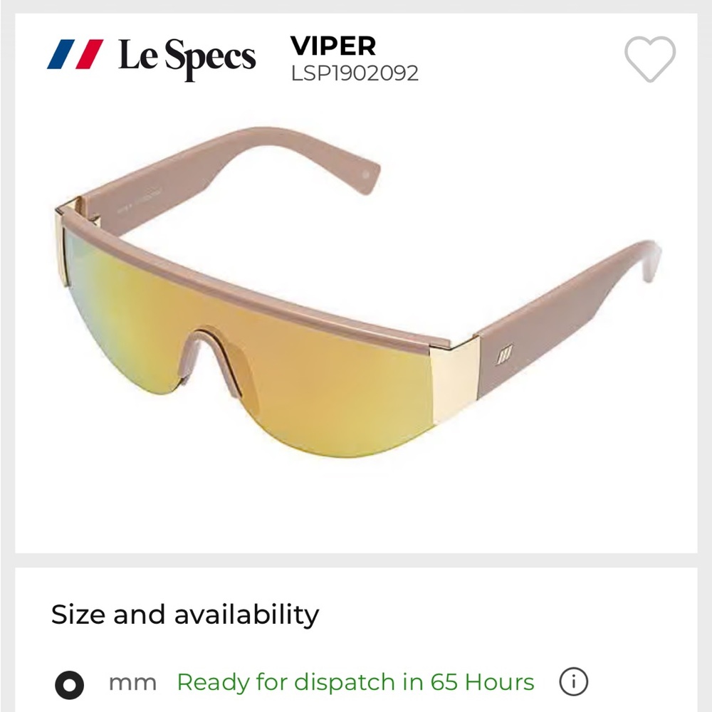 Le Specs Viper Sunglasses in Blush Gold